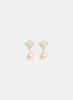 Cubic Zirconia Pearl Drop Earrings sold by Laura