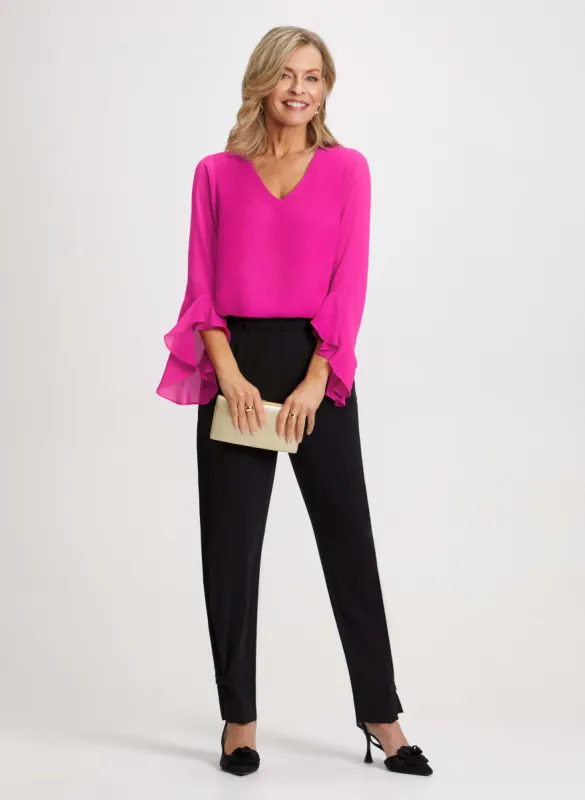 Flutter Sleeve Blouse & Tapered Leg Pants sold by Laura