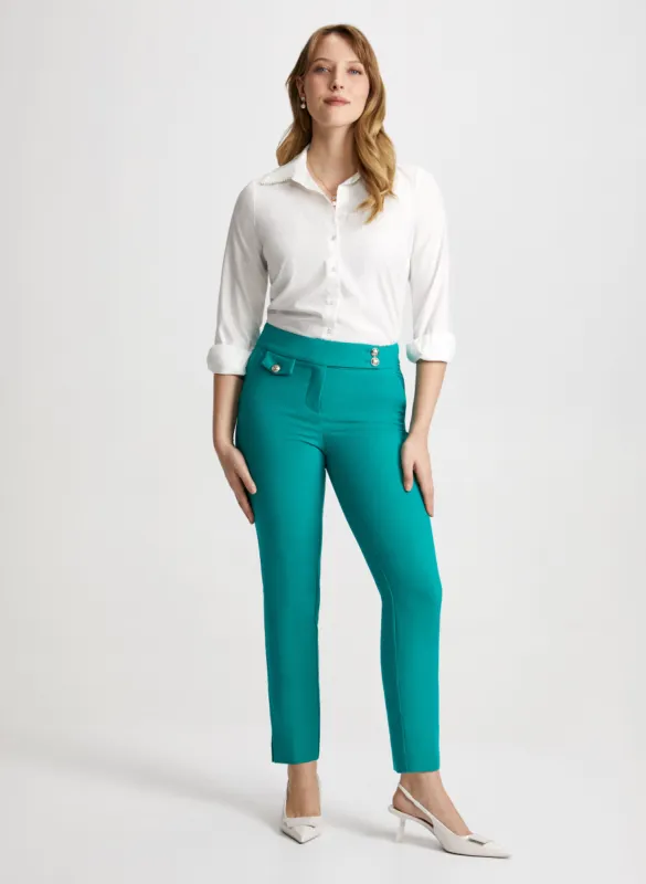 Pearl Detail Shirt & Slim Leg Pants sold by Laura