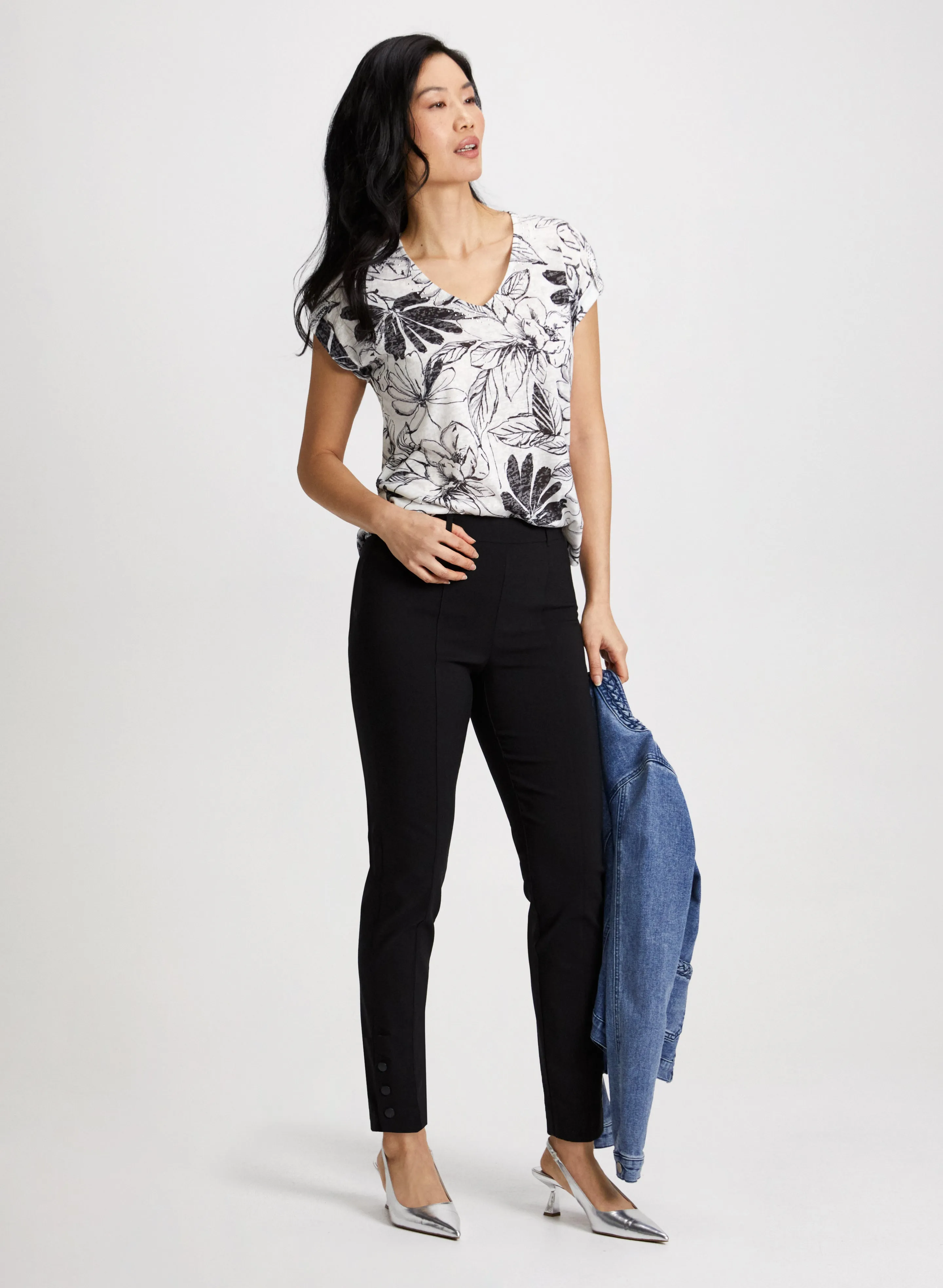 Floral Print V-Neck Tee sold by Laura product image thumbnail 3