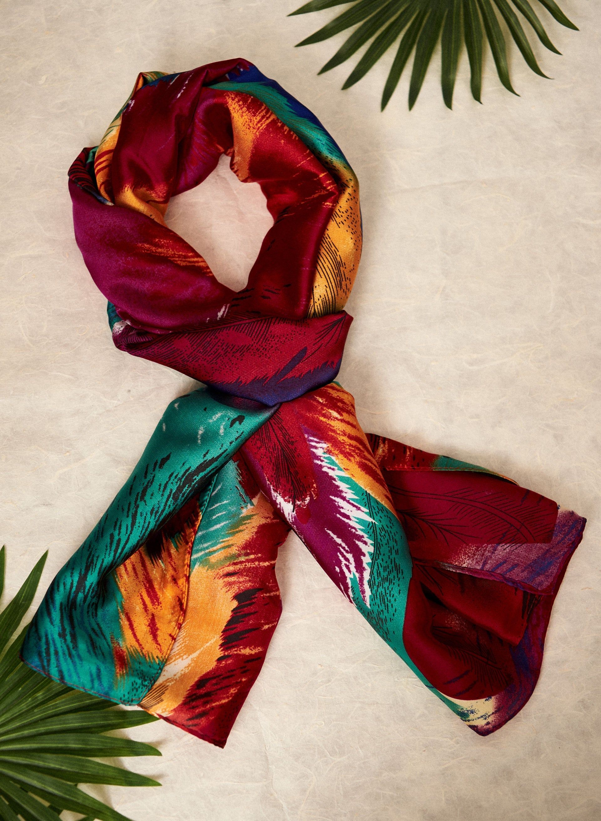 Feather Print Scarf sold by Laura