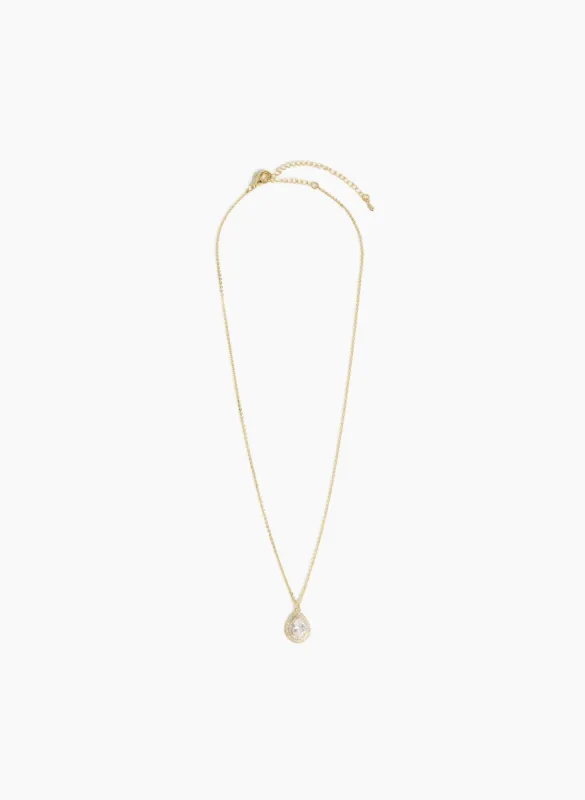 Cubic Zirconia Teardrop Necklace sold by Laura