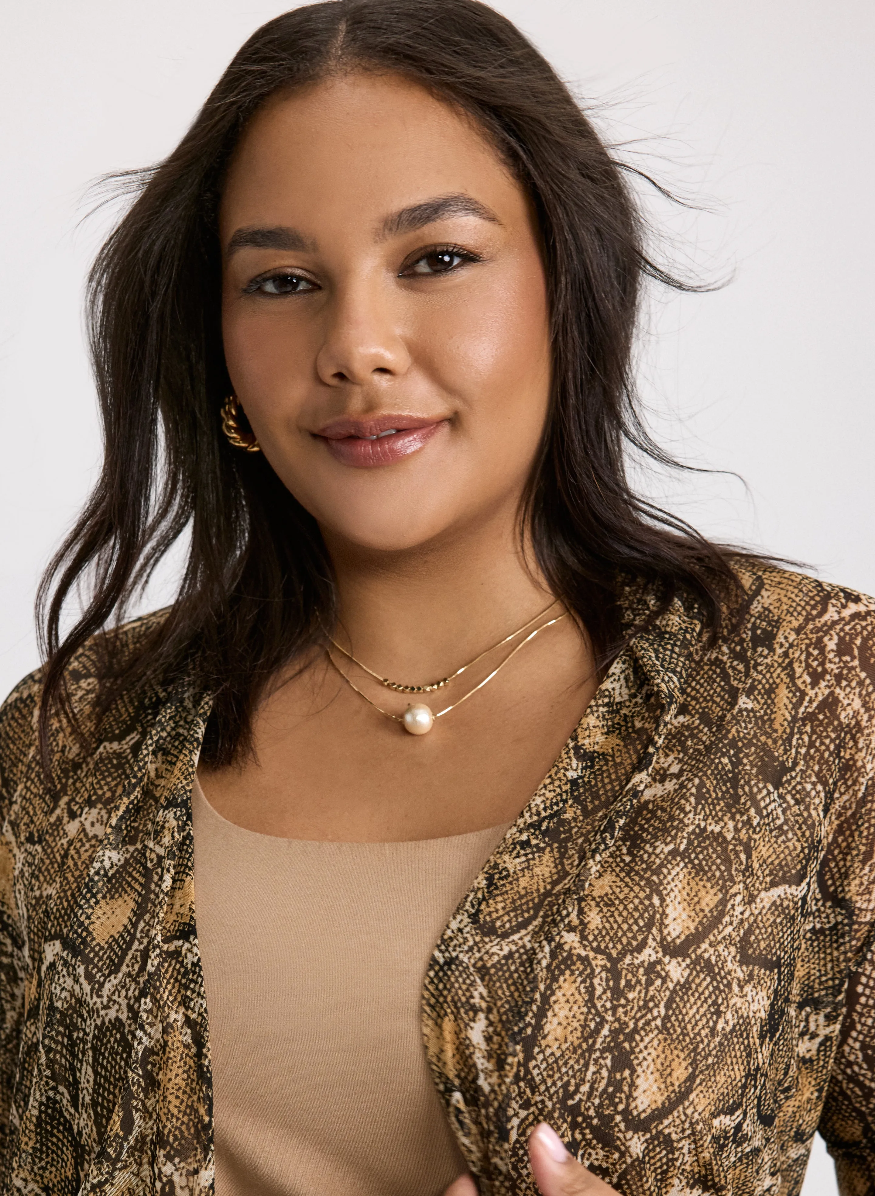 Snake Print Slit Cardigan sold by Laura product image thumbnail 5