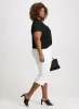 Slit Detail Straight Leg Capris sold by Laura