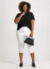 Slit Detail Straight Leg Capris sold by Laura