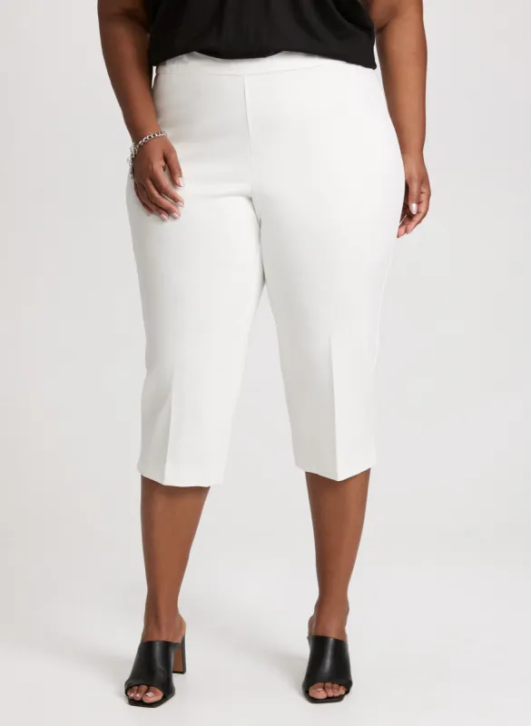 Slit Detail Straight Leg Capris sold by Laura
