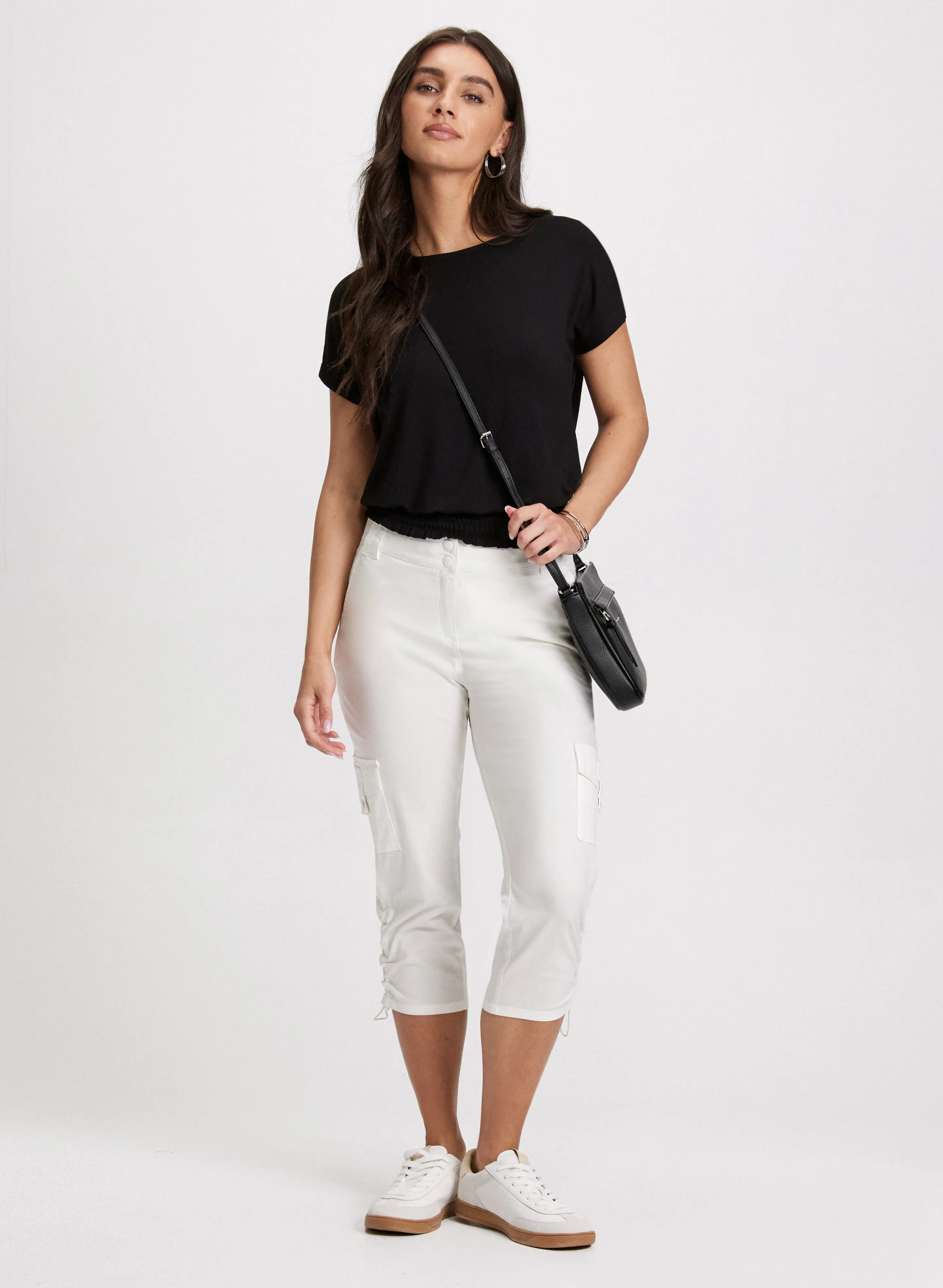 Smocked Waist T-Shirt & Drawstring Cargo Pants sold by Laura