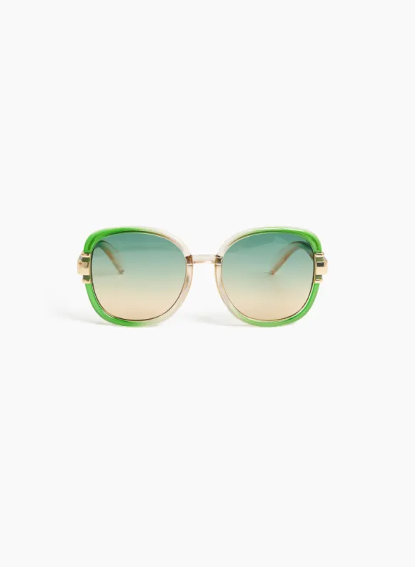 Metallic Detail Round Sunglasses sold by Laura