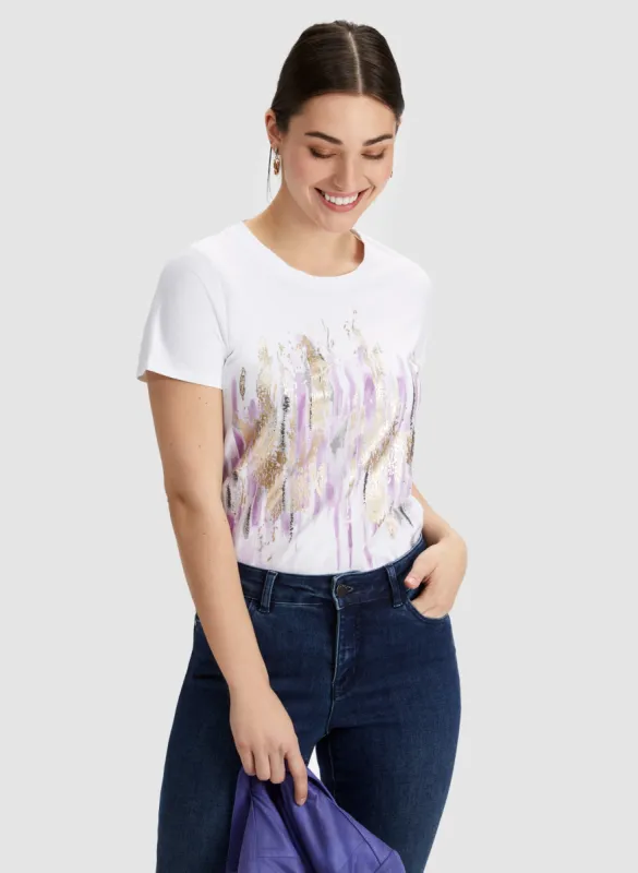 Foil Print Tee sold by Laura