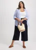 Wide Leg Linen-Blend Capris sold by Laura