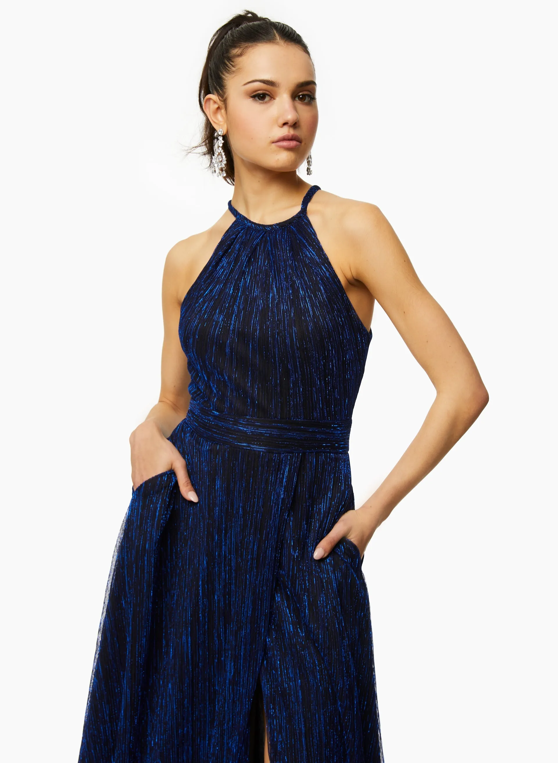 Metallic Halter Neck Dress sold by Laura product image thumbnail 3