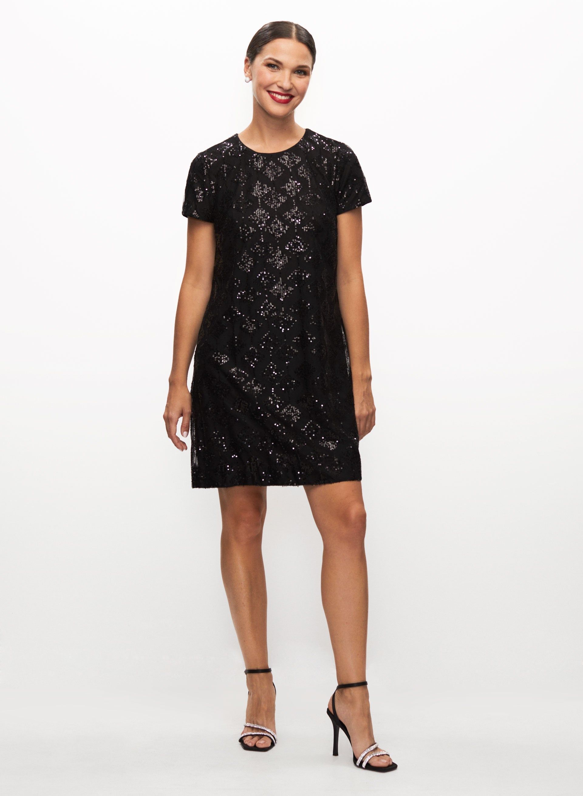 Diamond Motif Sequin Dress sold by Laura