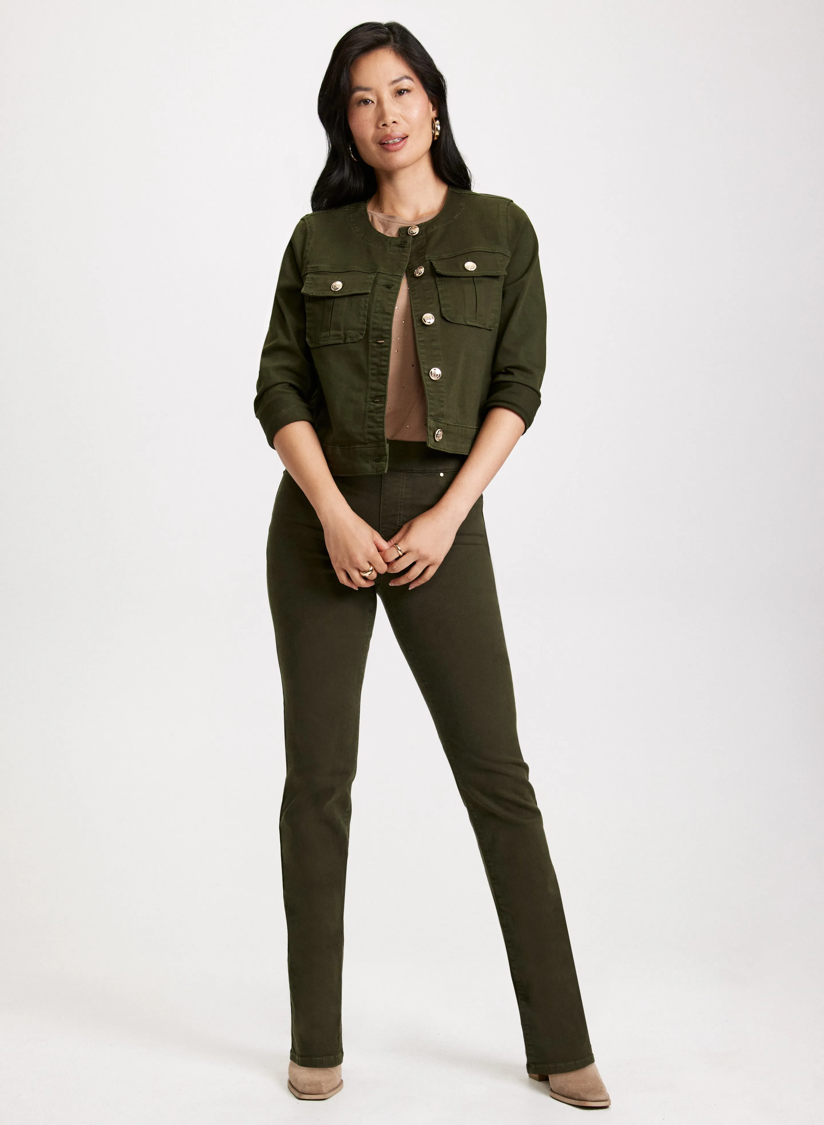 Cargo Denim Jacket & Straight Leg Jeans sold by Laura