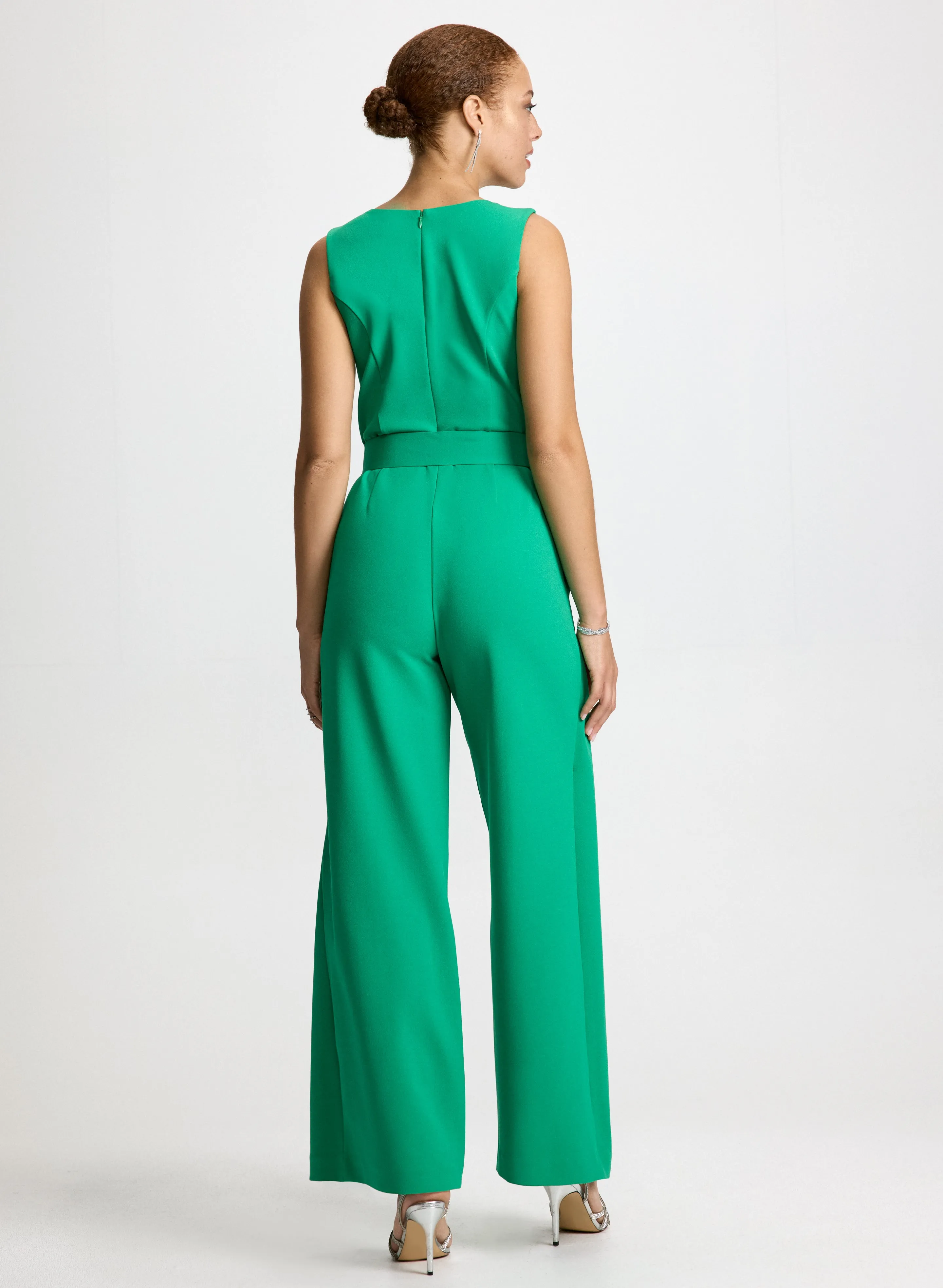 Crepe Belted Sleeveless Jumpsuit sold by Laura product image thumbnail 3