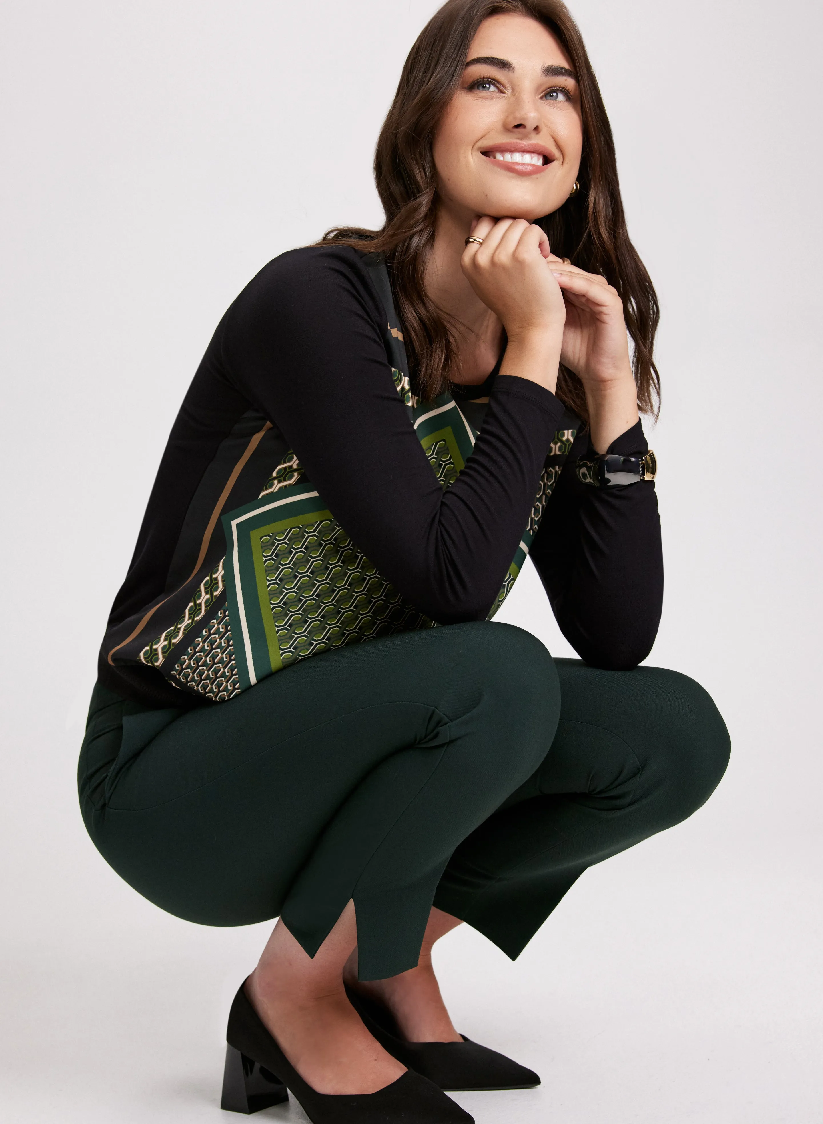 Emma Slit Hem Slim-Leg Pants – Short sold by Laura product image thumbnail 4