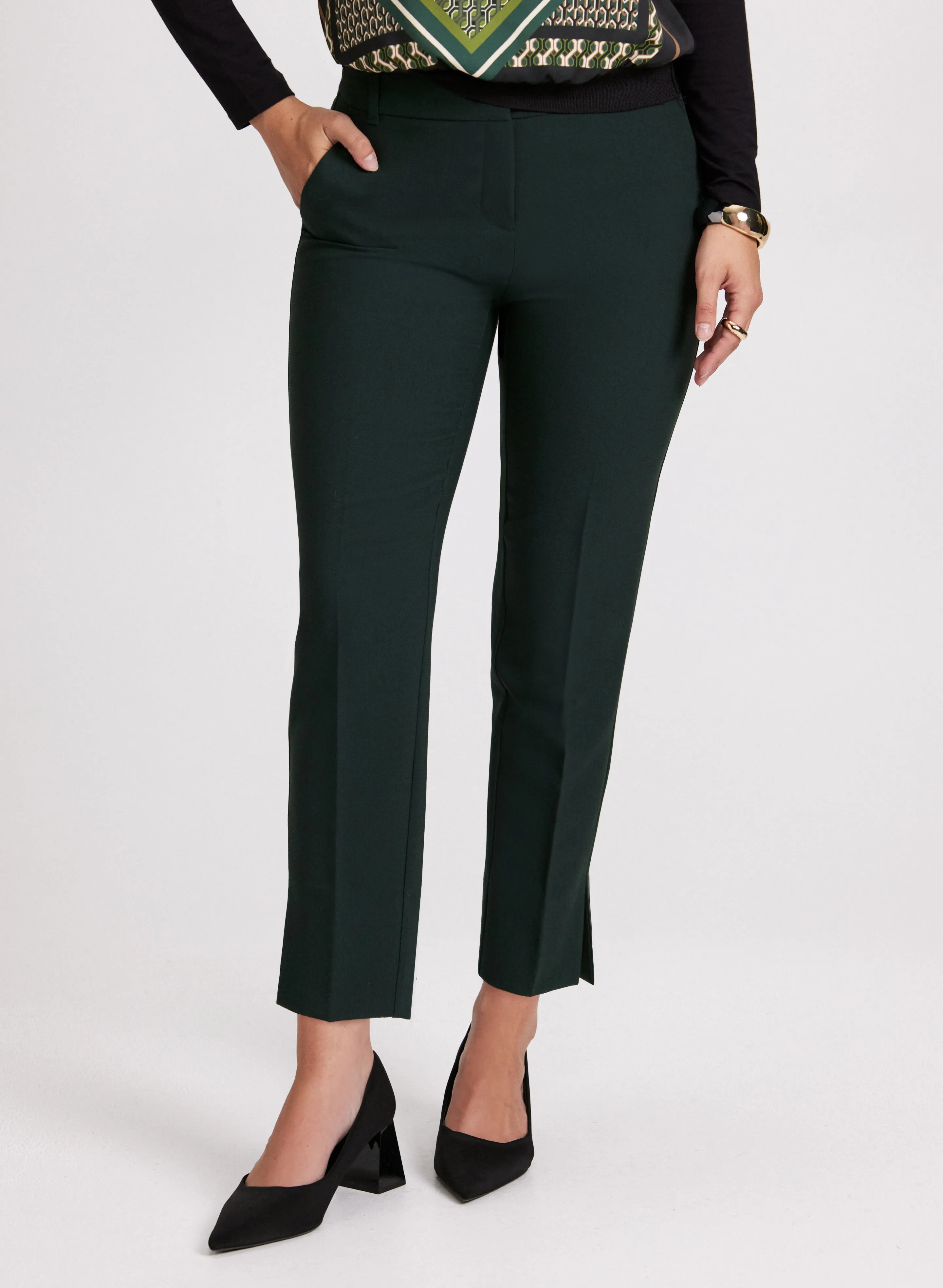 Emma Slit Hem Slim-Leg Pants – Short sold by Laura