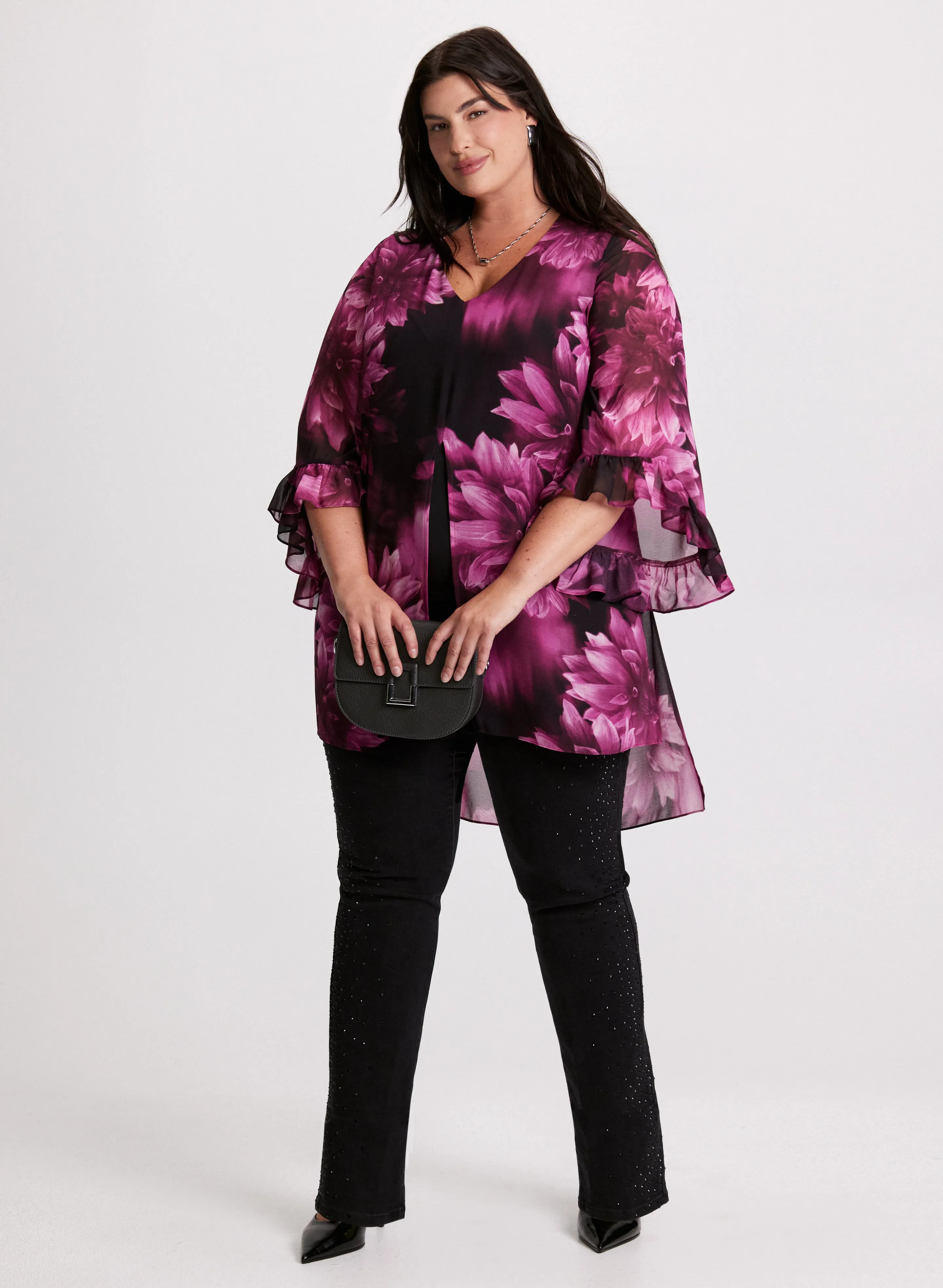 Flower Print Flare Sleeve Blouse sold by Laura product image thumbnail 4