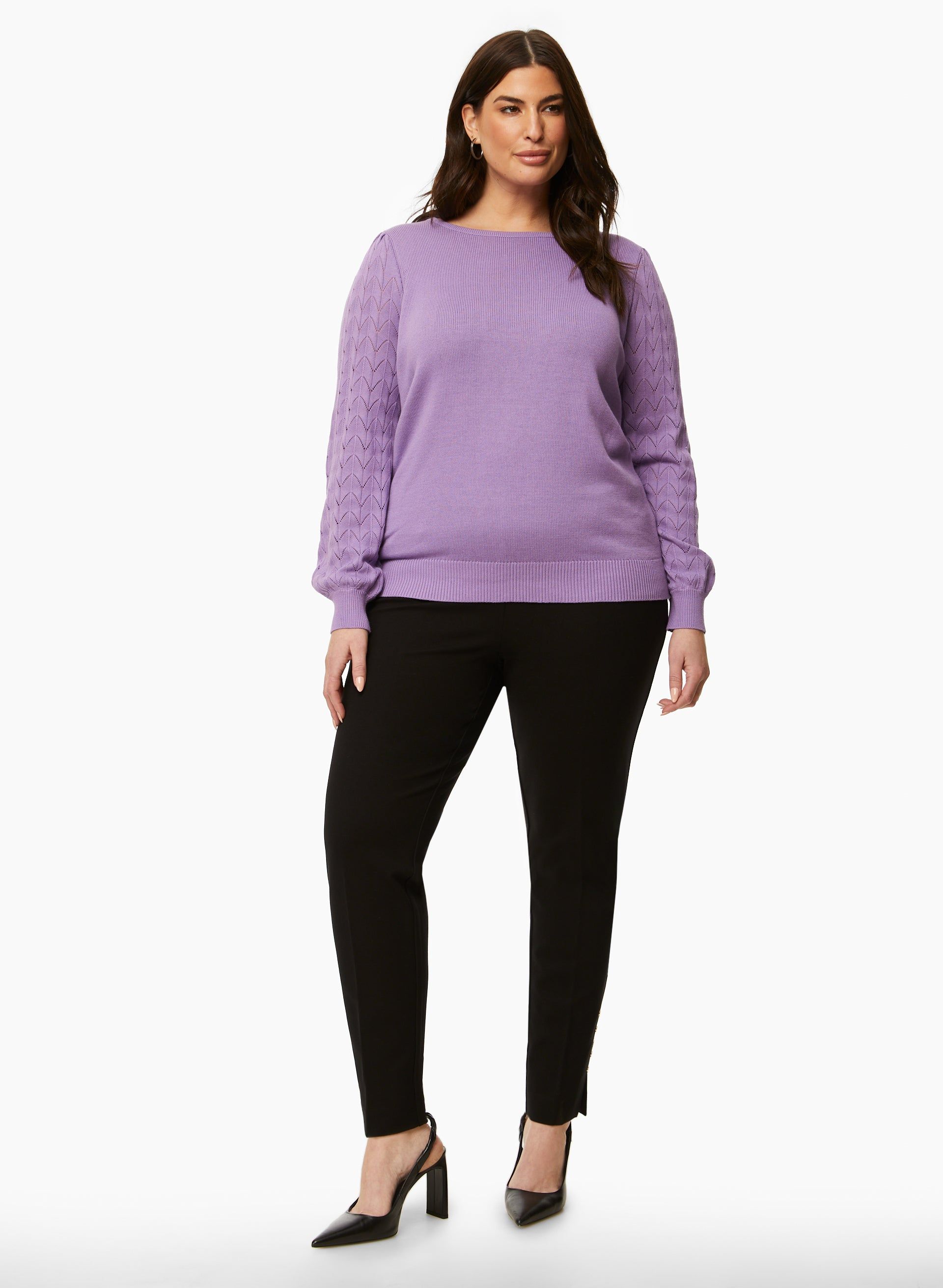 Pull-On Slim Leg Stud Detail Pants sold by Laura product image thumbnail 3