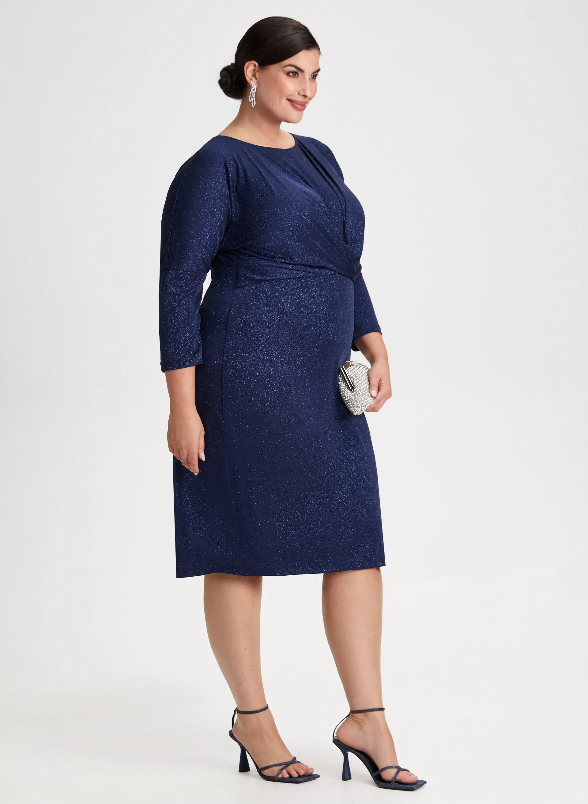 Draped Front Glitter Dress sold by Laura product image thumbnail 2