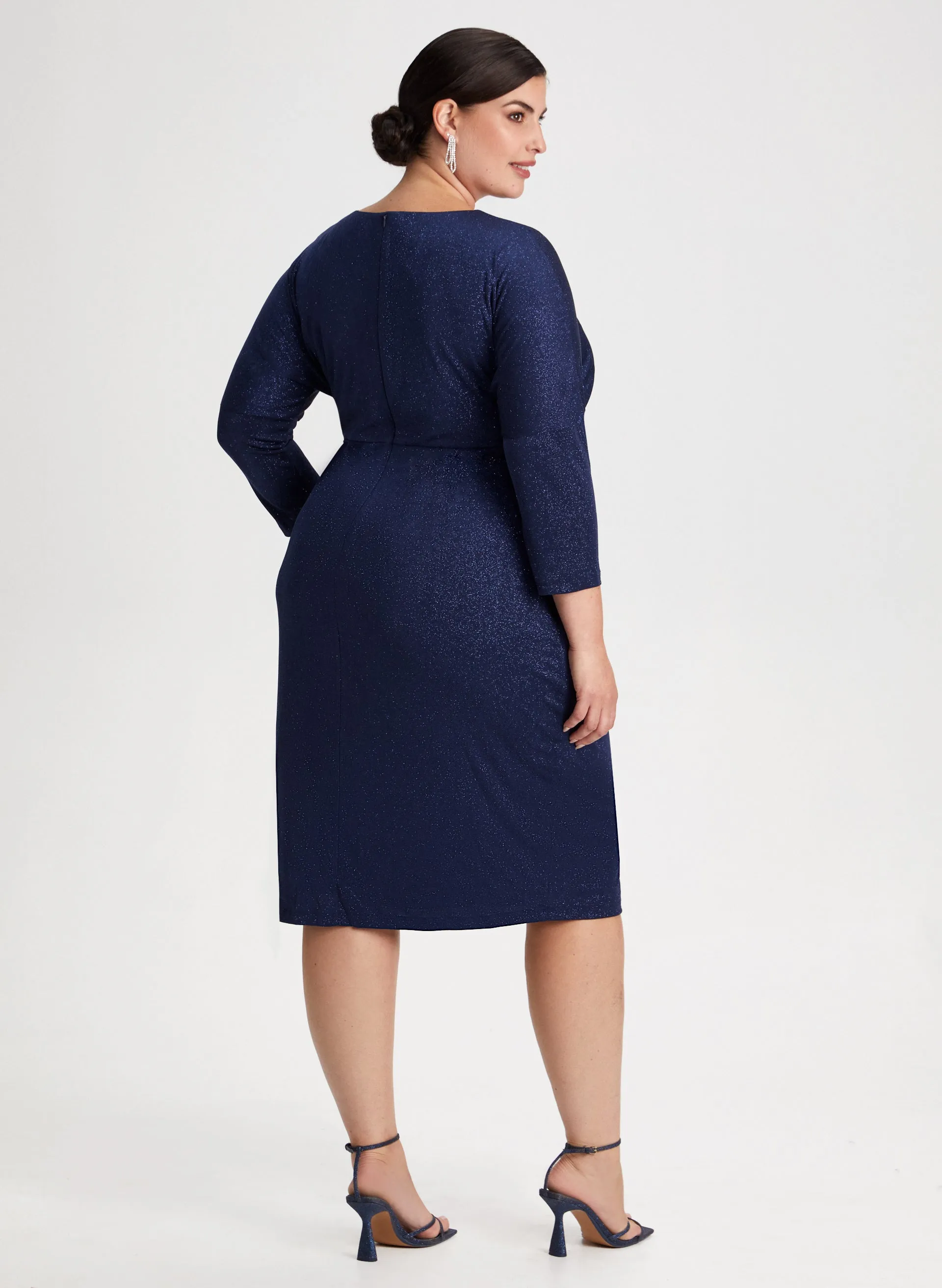 Draped Front Glitter Dress sold by Laura product image thumbnail 3