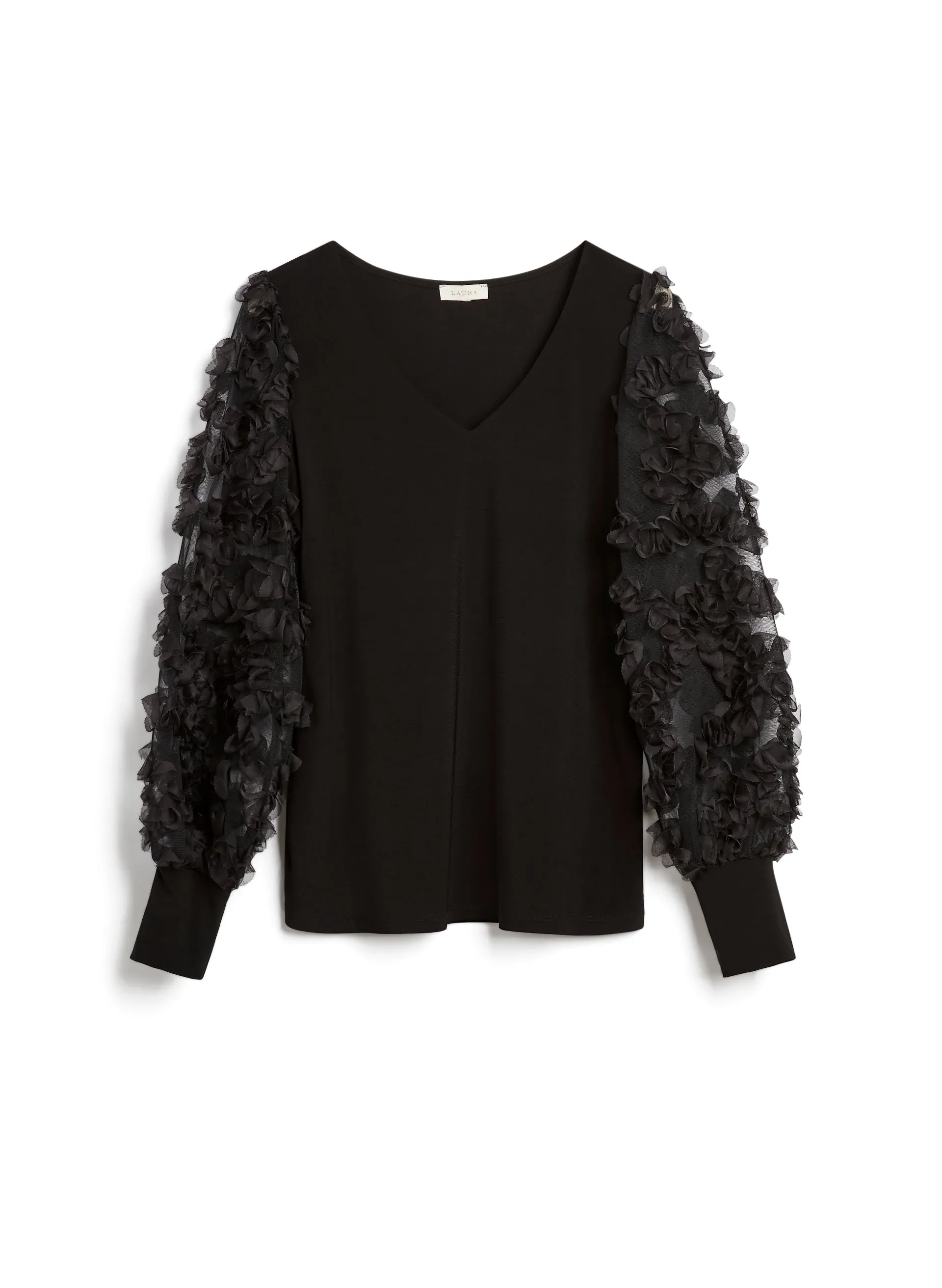 Embellished Mesh Sleeve Top sold by Laura product image thumbnail 5