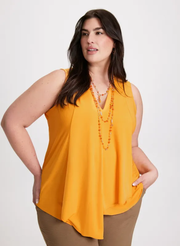 Asymmetric Overlay Tank Top sold by Laura