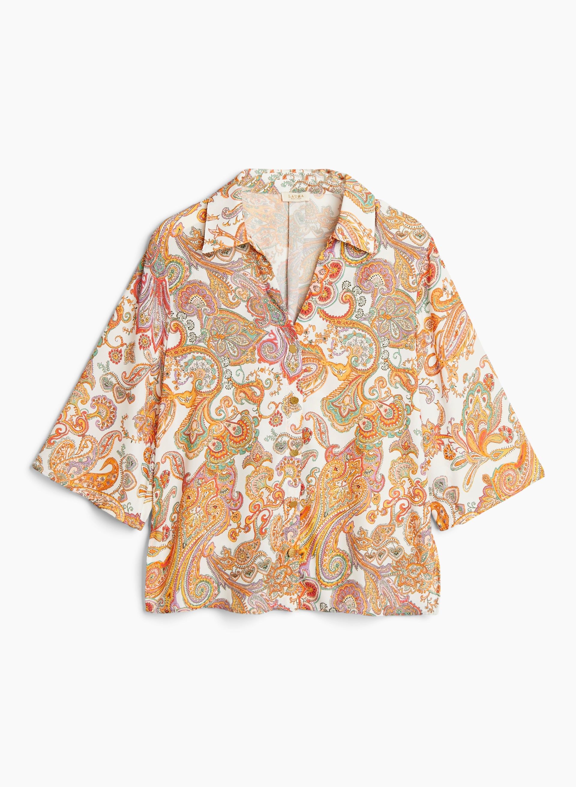 3/4 Sleeve Paisley Print Top sold by Laura product image thumbnail 5