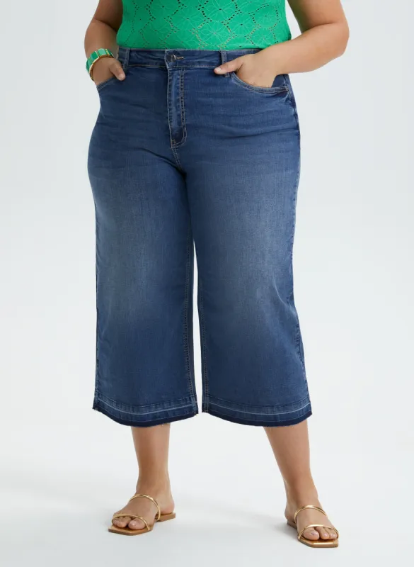 Wide Leg Denim Capri sold by Laura