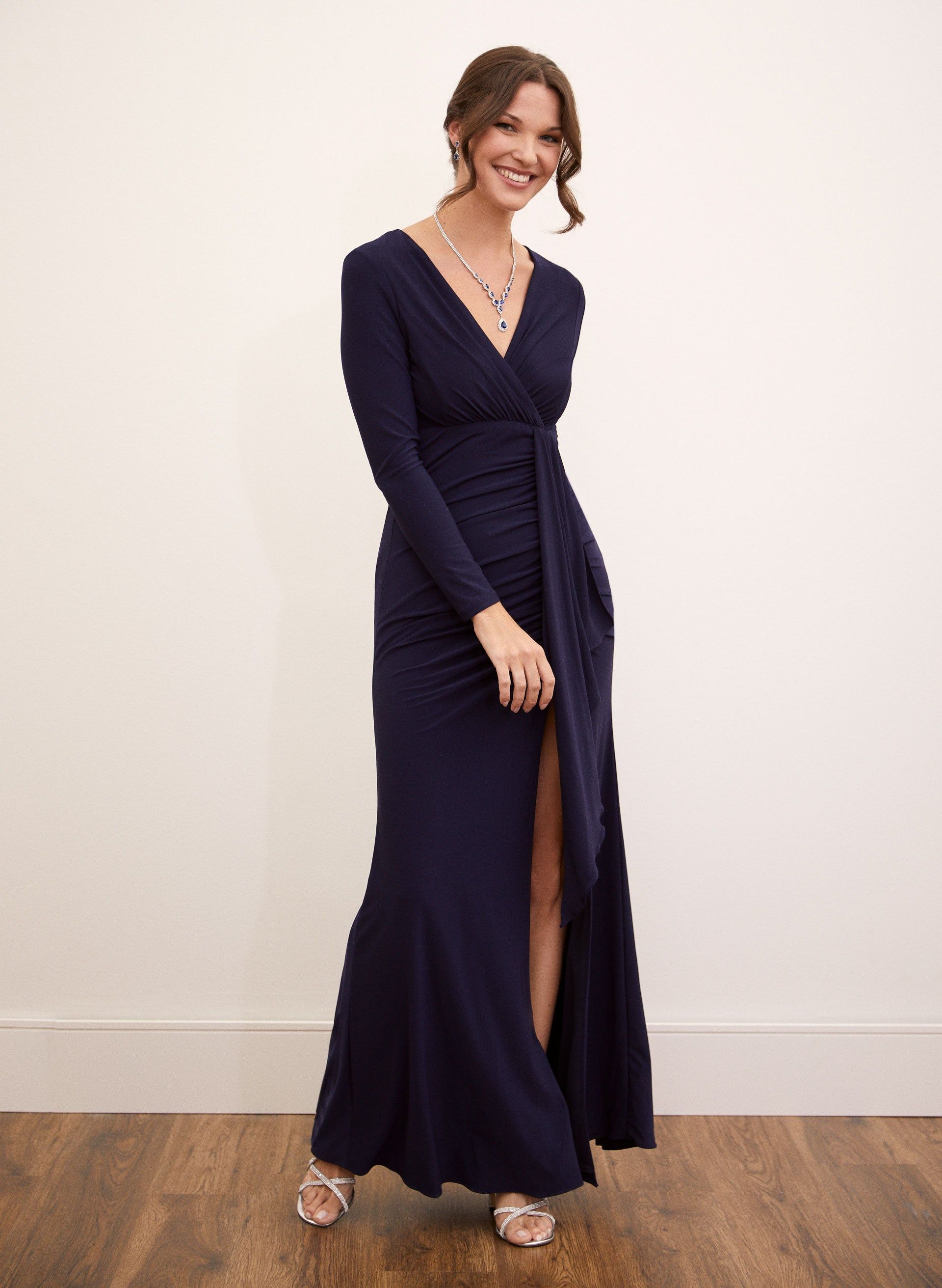 Ruched V-Neck Dress sold by Laura