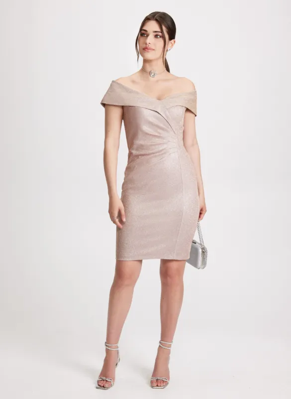 Metallic Off-the-Shoulder Dress sold by Laura