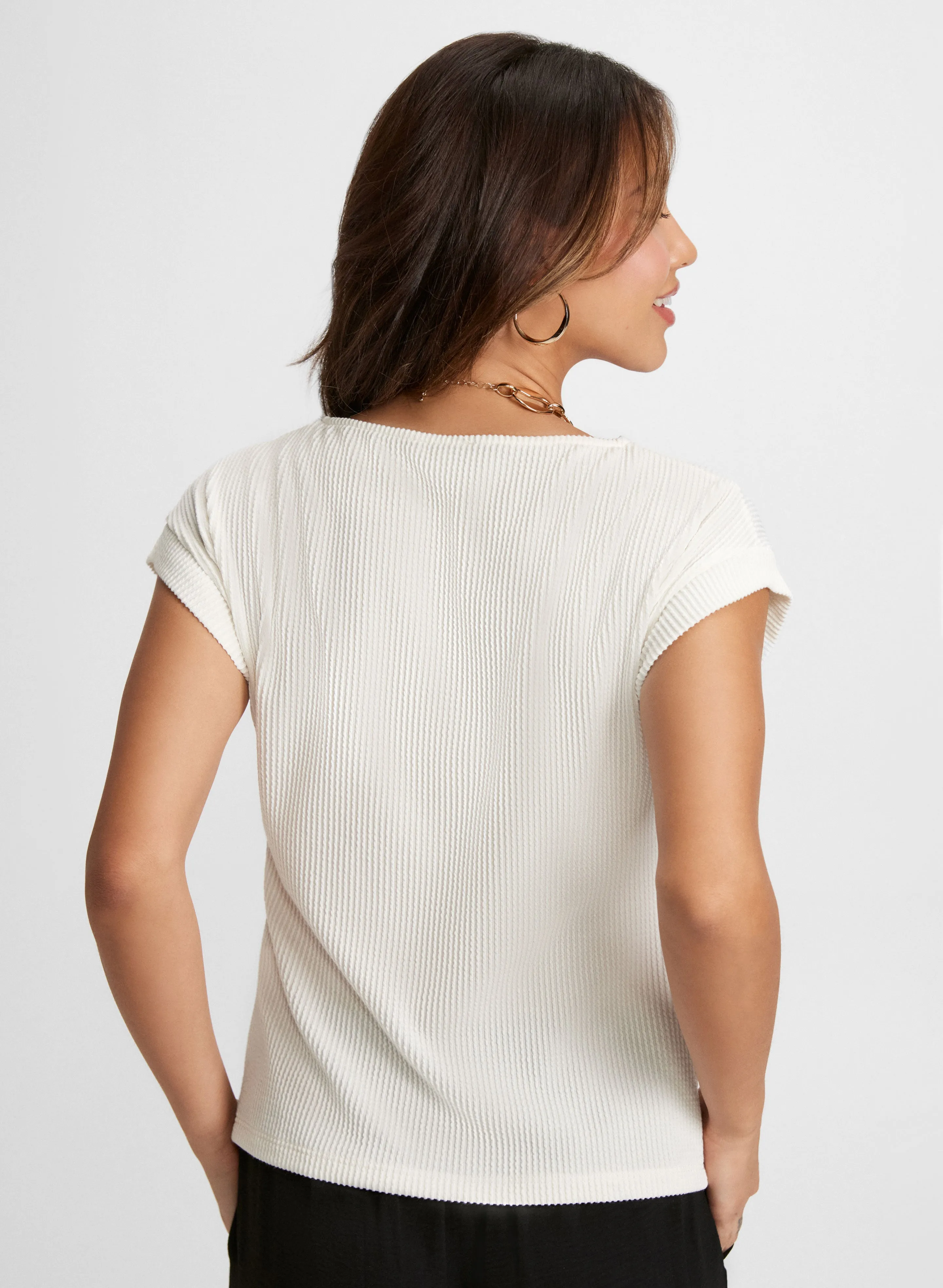 Knotted Cap-Sleeve Top sold by Laura product image thumbnail 4