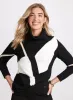 Colour Block Turtleneck Sweater sold by Laura