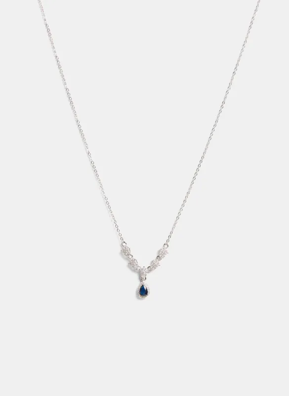 Cubic Zirconia Teardrop Necklace sold by Laura