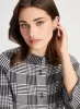 Plaid Mock Neck Cardigan sold by Laura