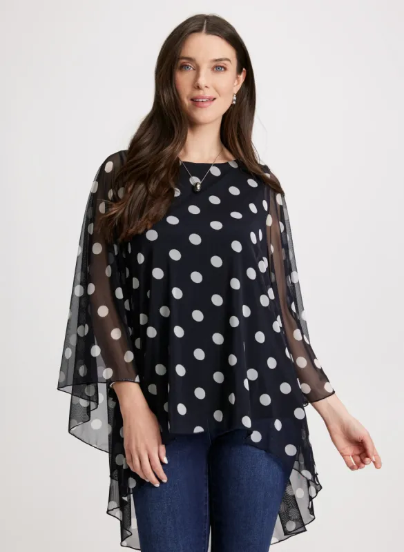 Polka Dot Poncho Blouse sold by Laura