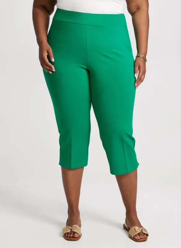 Slit Detail Straight Leg Capris sold by Laura