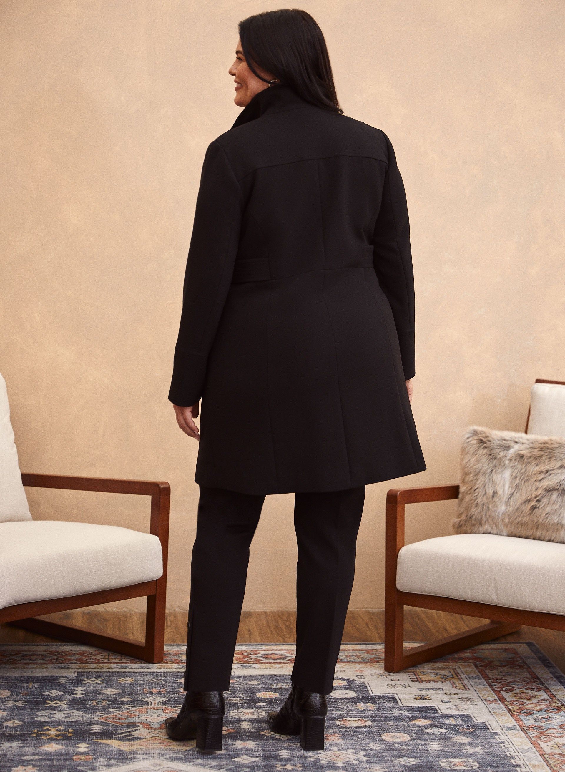 Tricotine Tab Detail Coat sold by Laura product image thumbnail 2