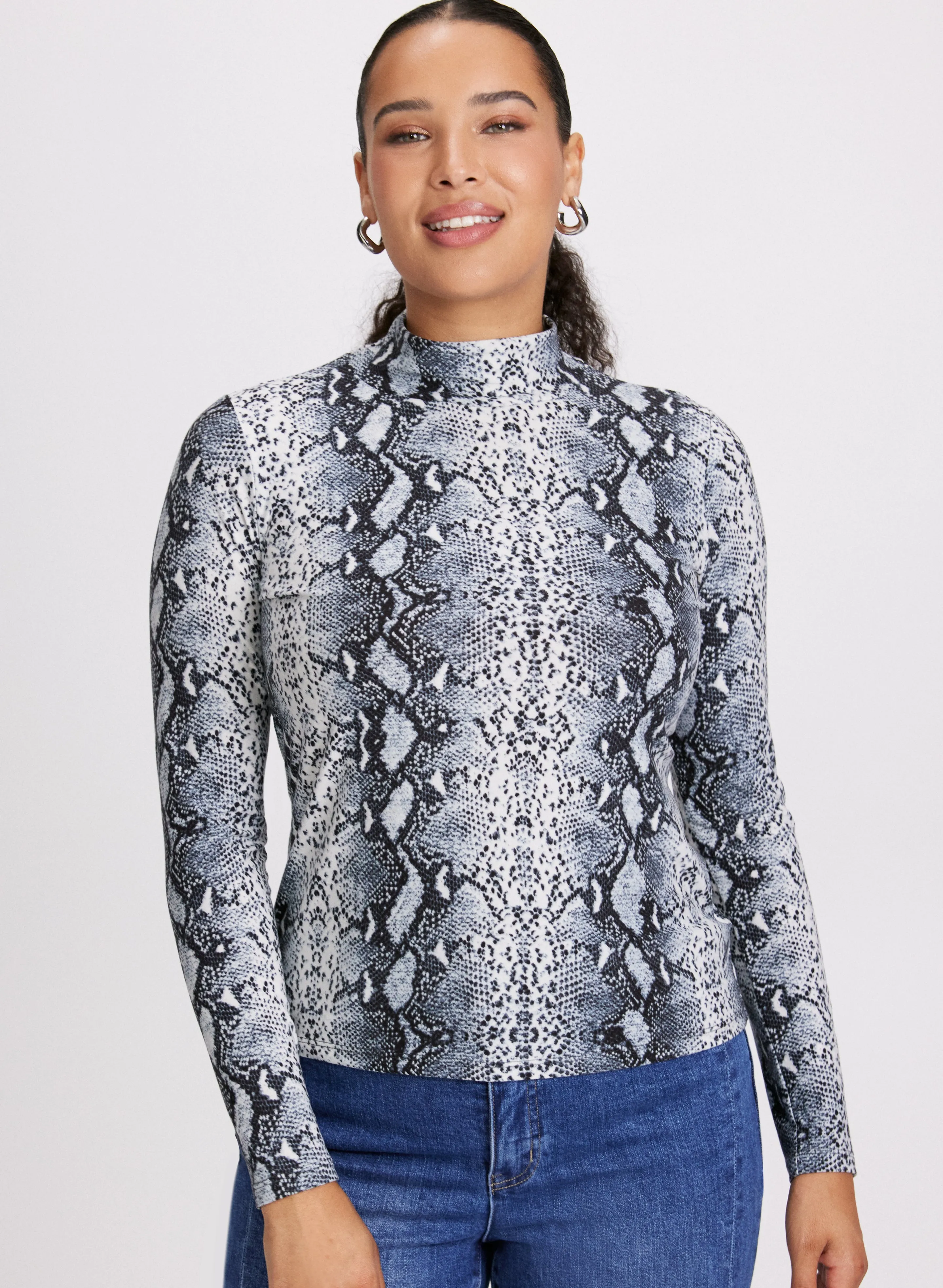 Snake Print Turtleneck Top sold by Laura product image thumbnail 5