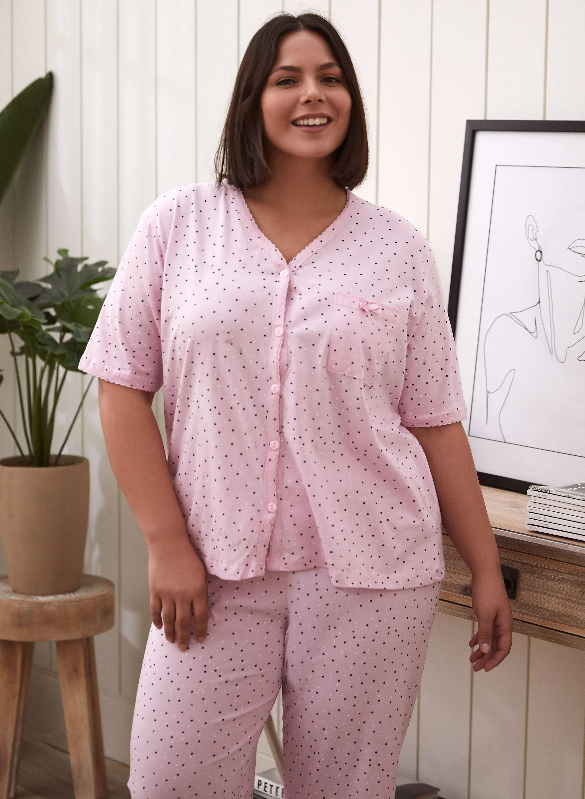 Dot Print Pyjama Set sold by Laura product image thumbnail 4