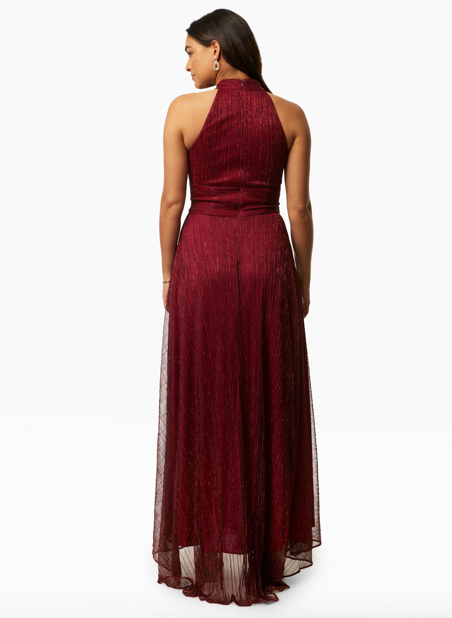 Metallic Crinkle Halter Dress sold by Laura product image thumbnail 2