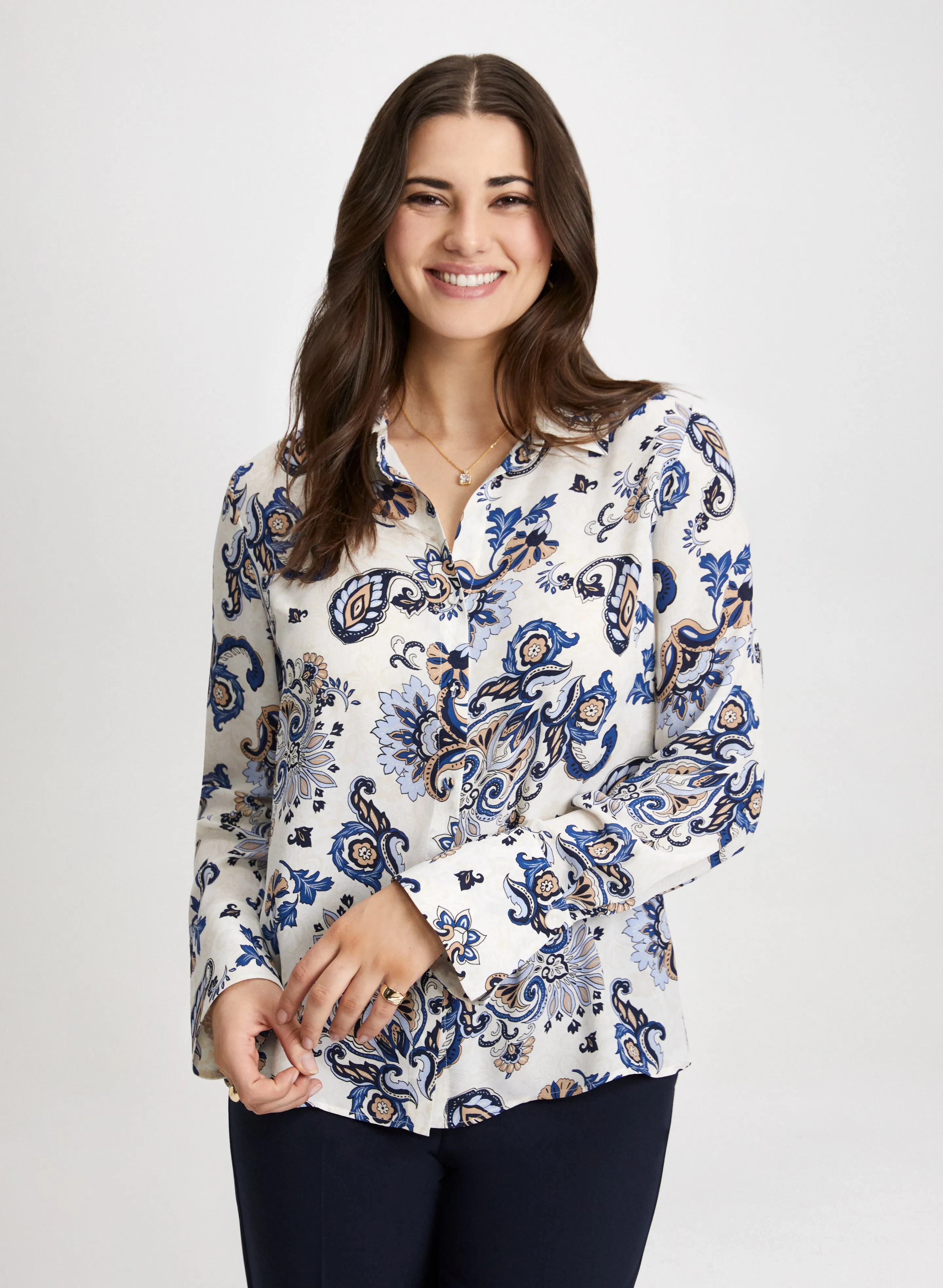 Long Sleeve Paisley Print Blouse sold by Laura product image thumbnail 5