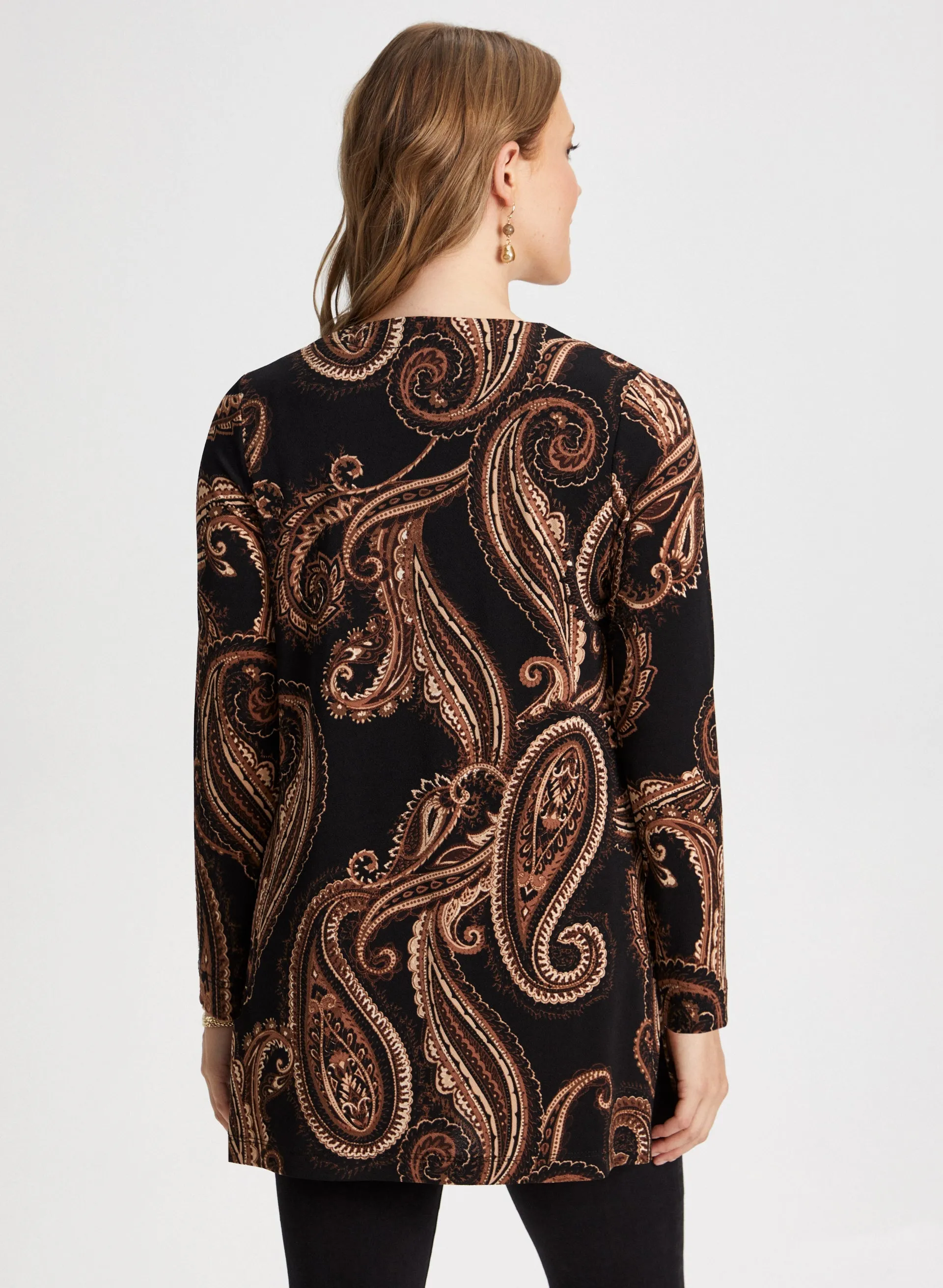 Paisley Print Open Front Top sold by Laura product image thumbnail 4