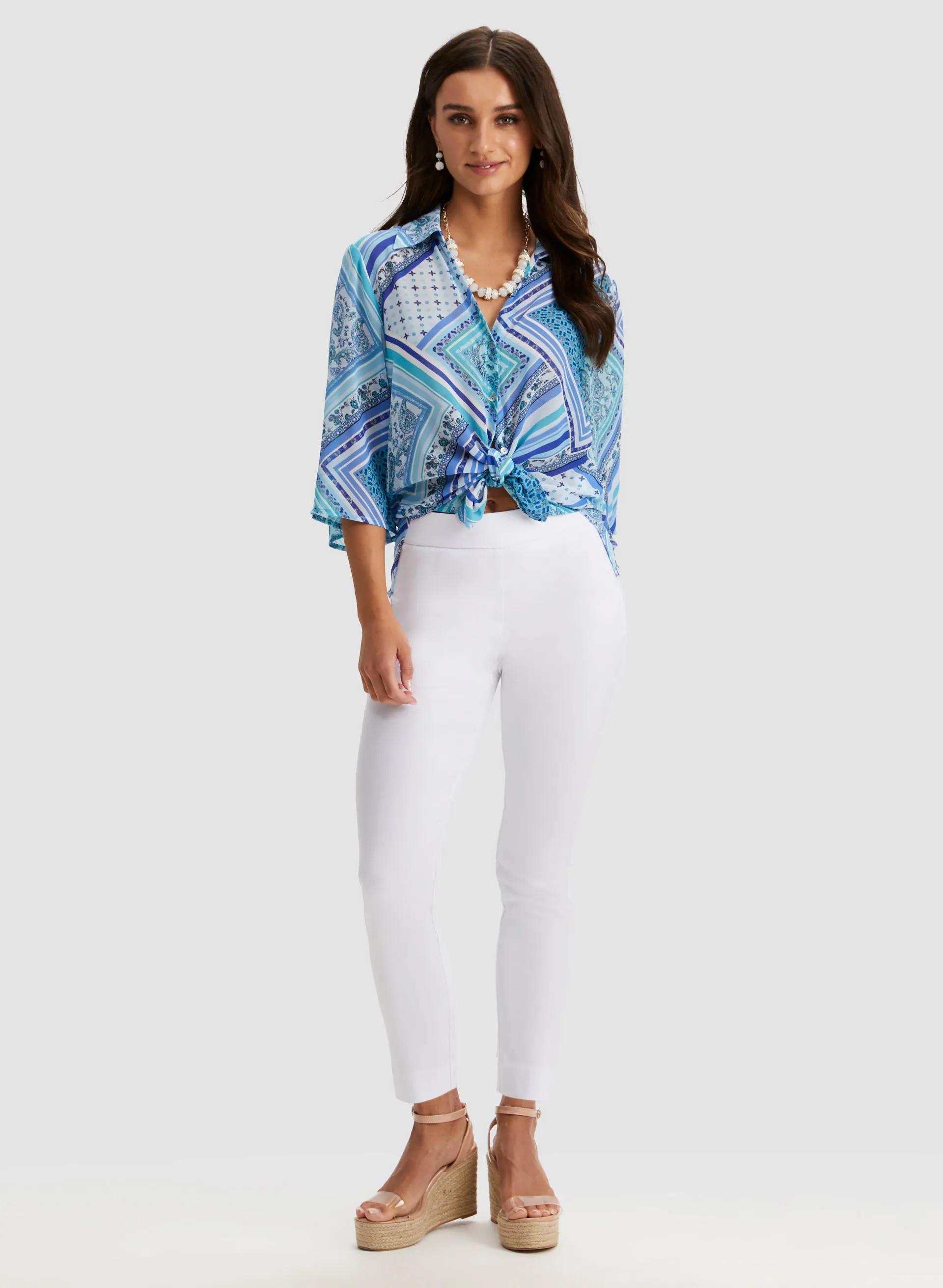 Paisley Print Button-Down Blouse sold by Laura product image thumbnail 3