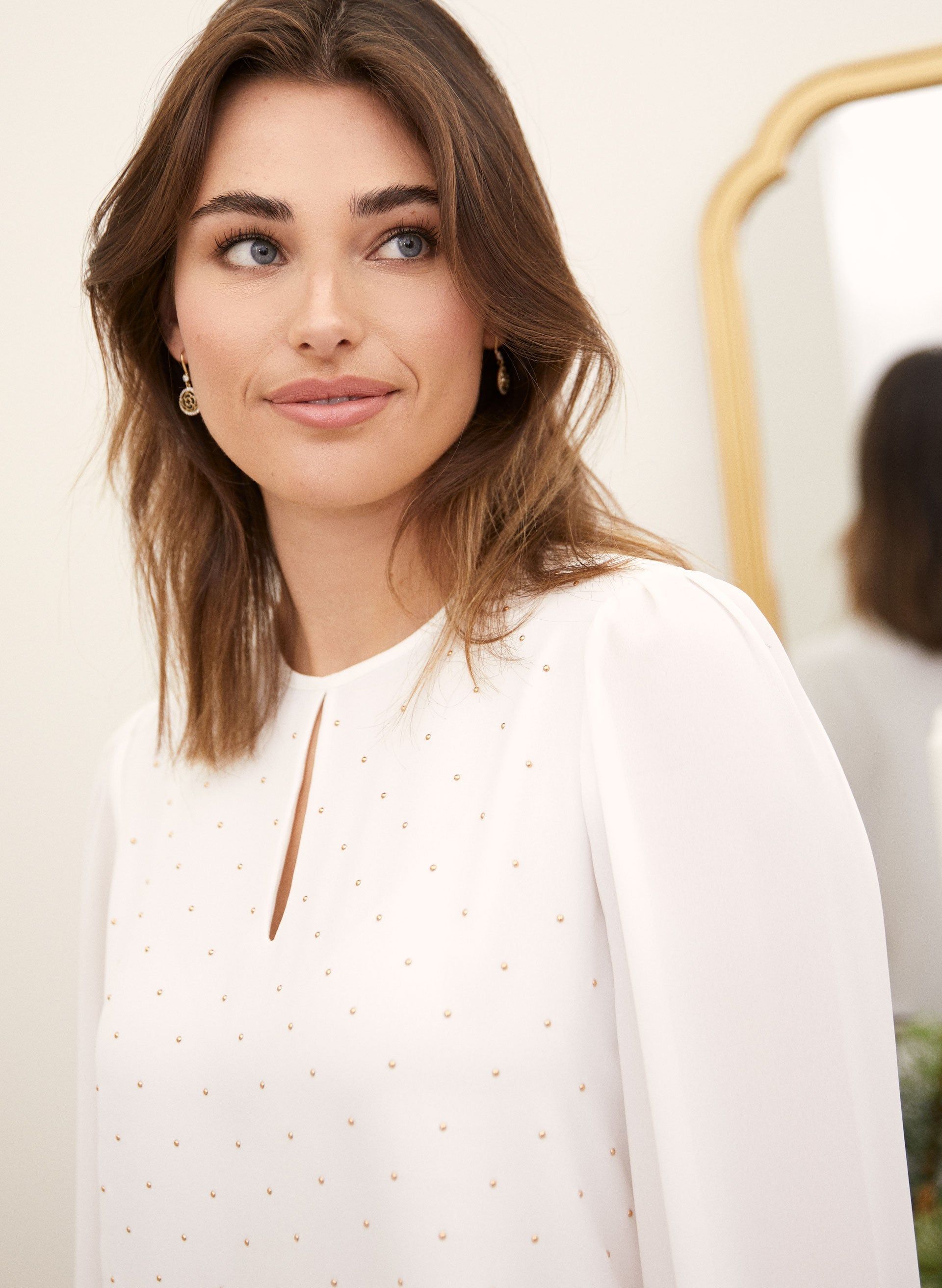 Studded Keyhole Blouse sold by Laura product image thumbnail 2