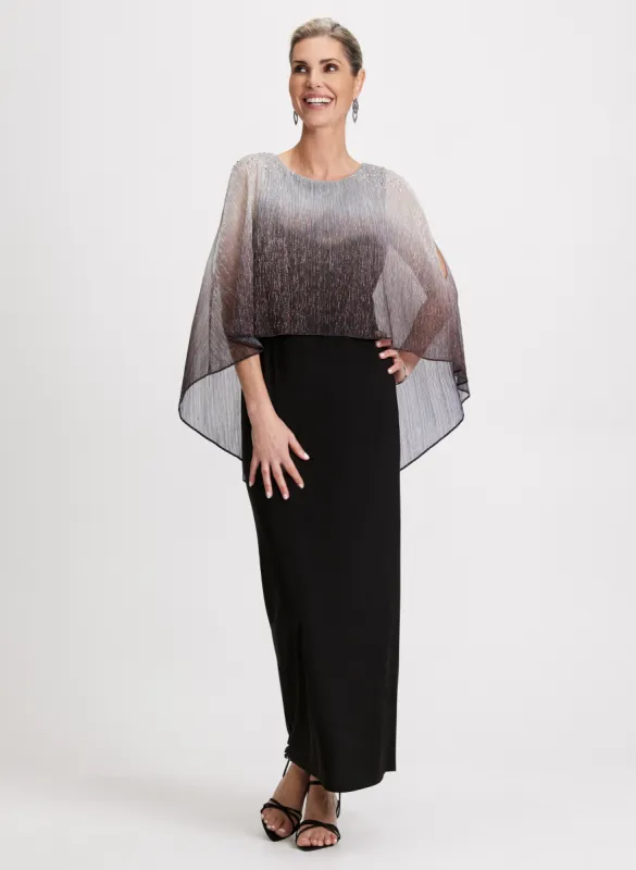 Pleated Detail Poncho Dress sold by Laura