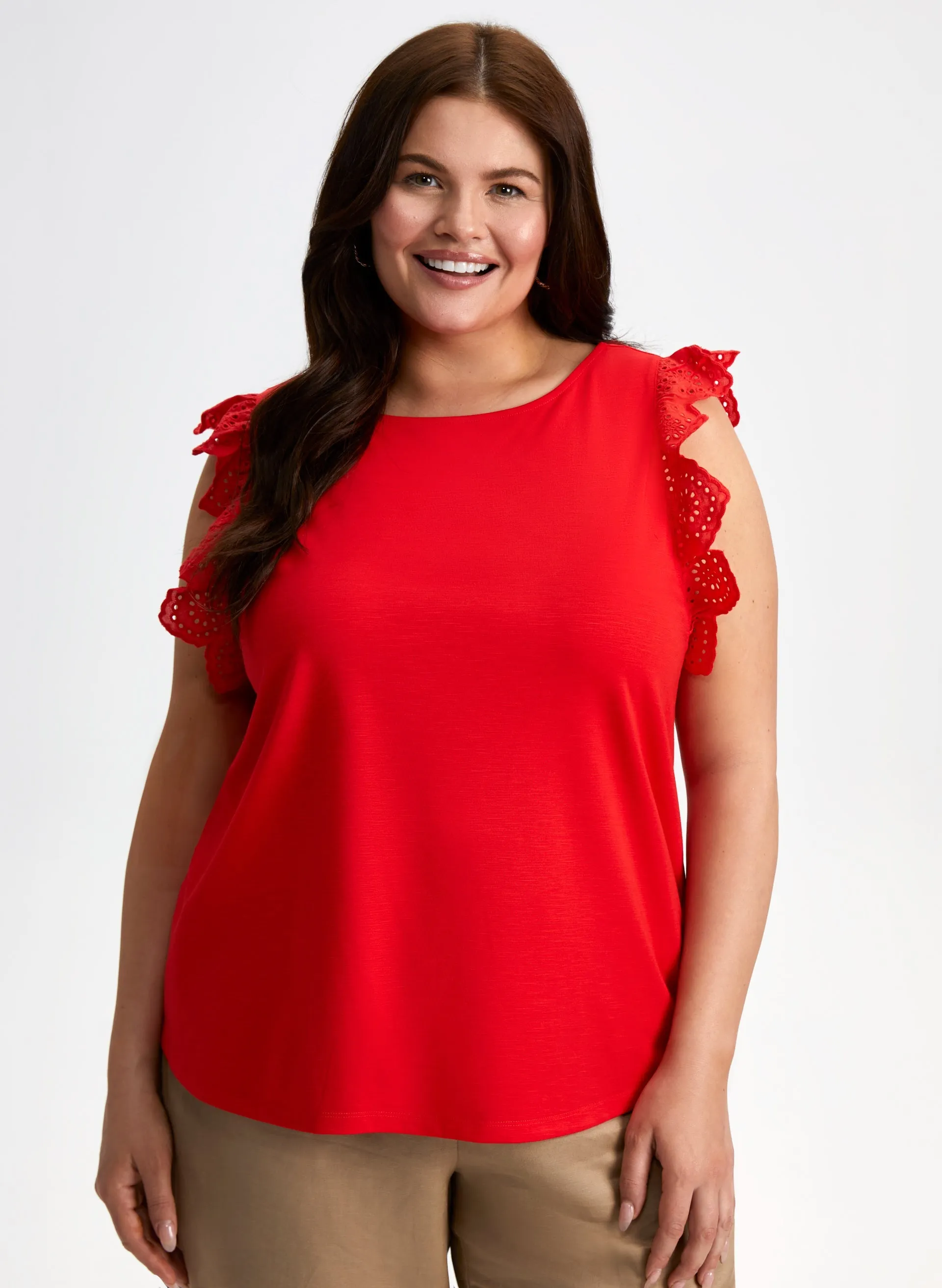 Eyelet Cap Sleeve Tee sold by Laura product image thumbnail 5