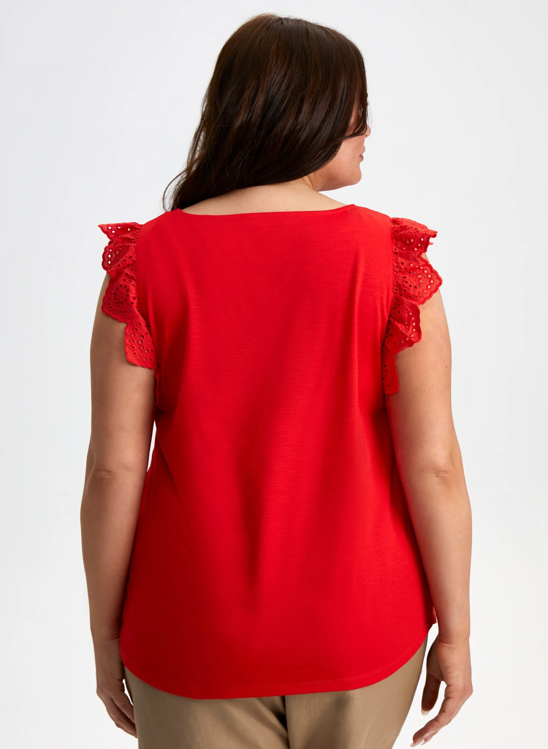 Eyelet Cap Sleeve Tee sold by Laura product image thumbnail 4