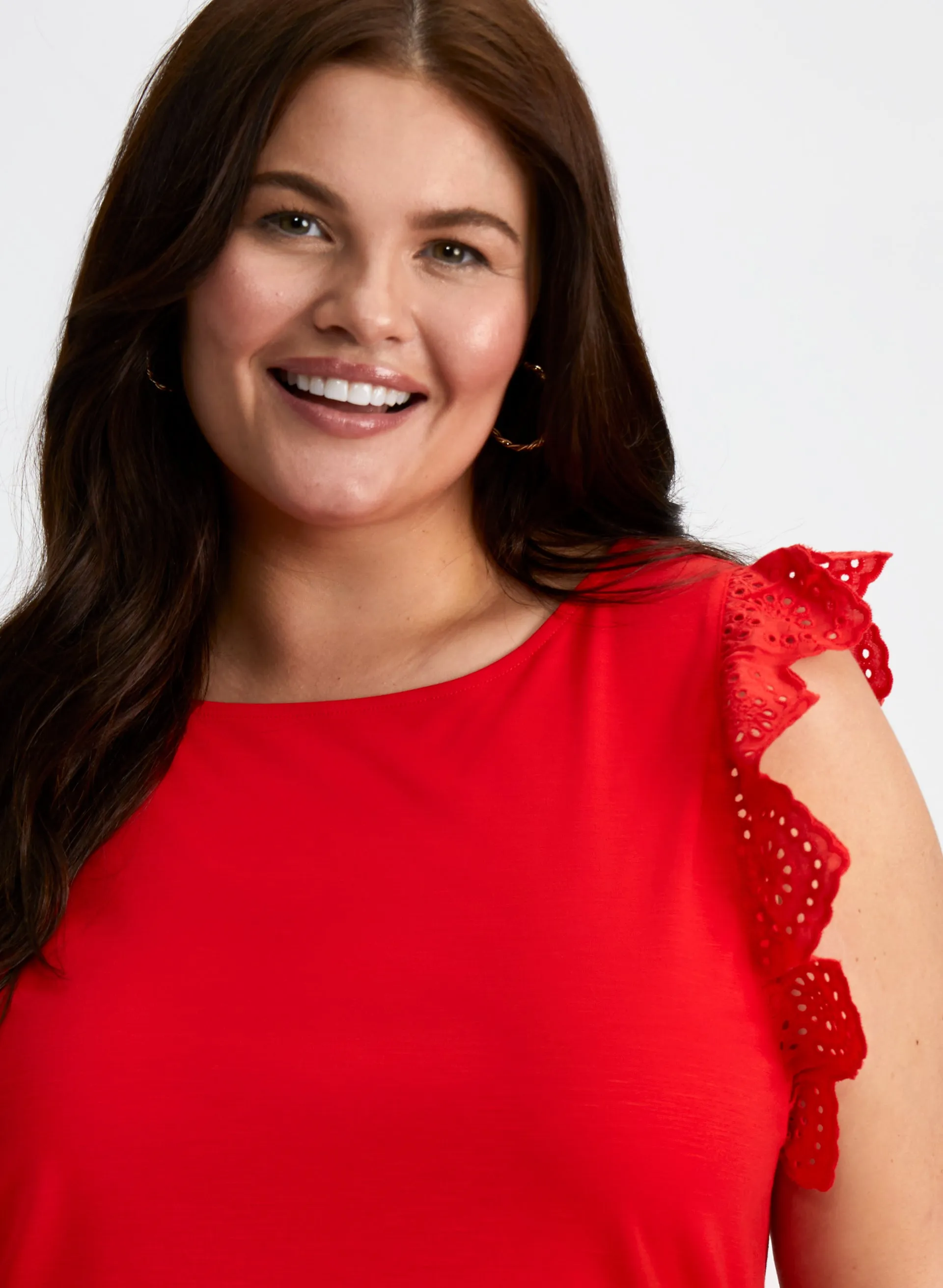 Eyelet Cap Sleeve Tee sold by Laura product image thumbnail 2