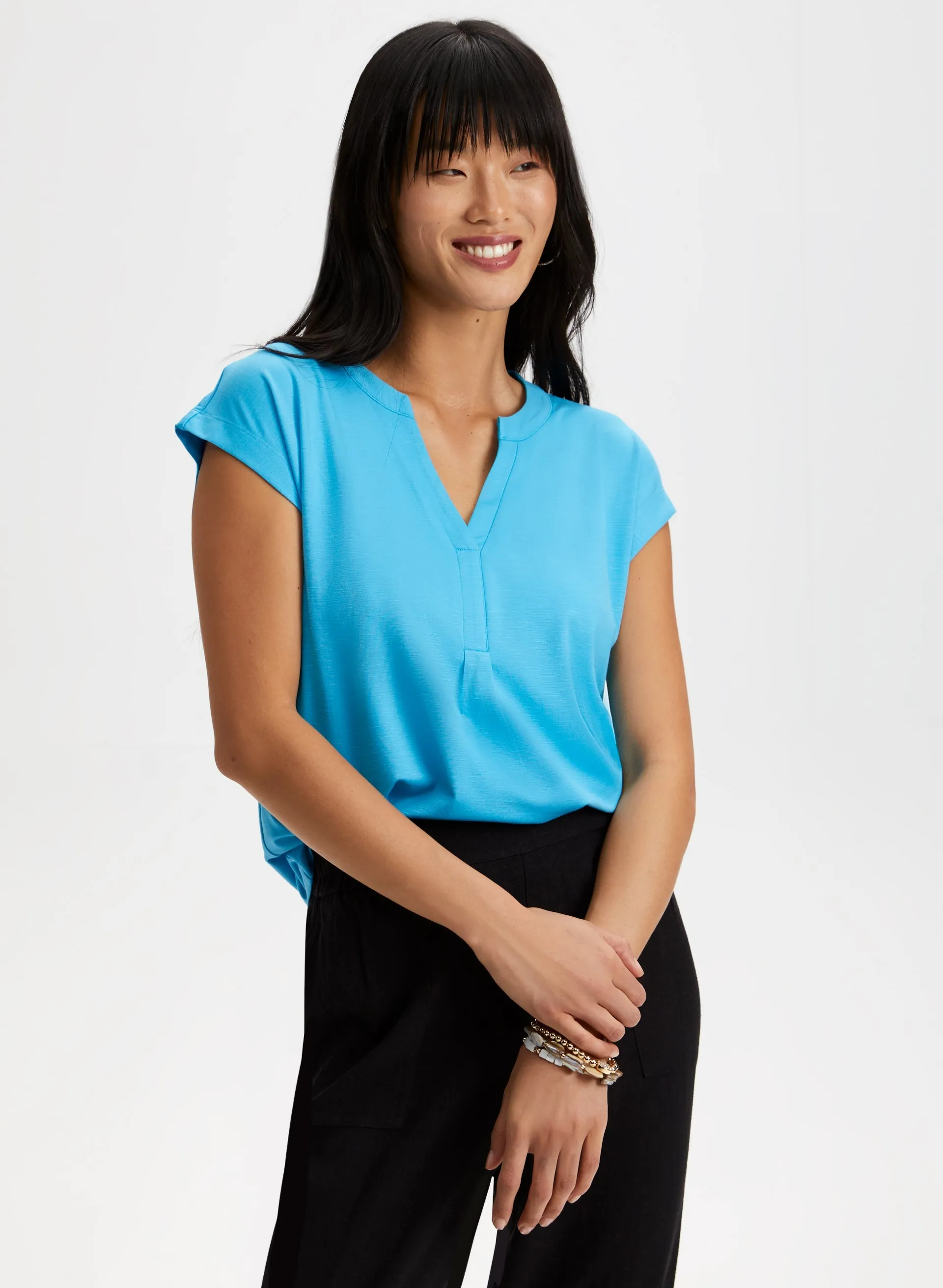 Open V-Neck Tee sold by Laura