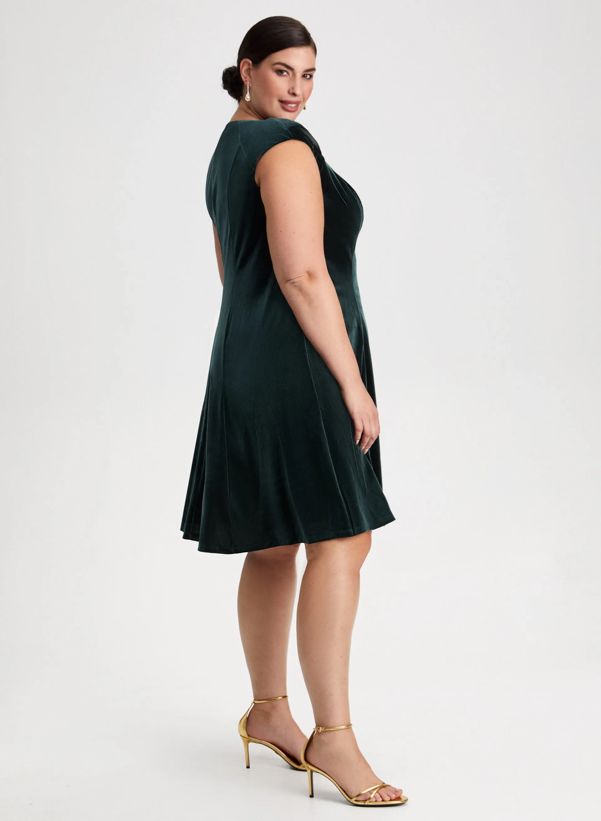 Cap Sleeve Fit & Flare Dress sold by Laura product image thumbnail 3